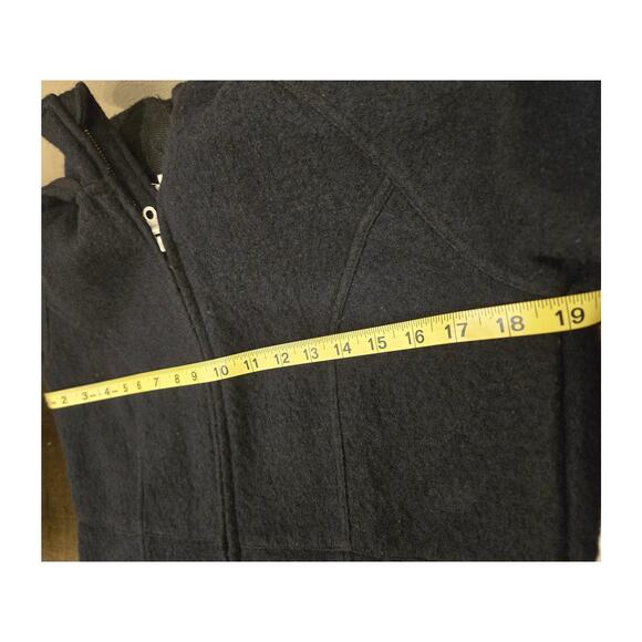 MK Mountain Khakis Lodge Merino Wool Hooded Insulated Jacket Navy Blue Medium - Picture 8 of 11